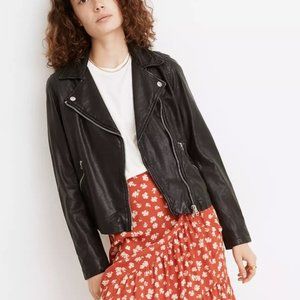 Madewell Washed Leather Motorcycle Jacket M
